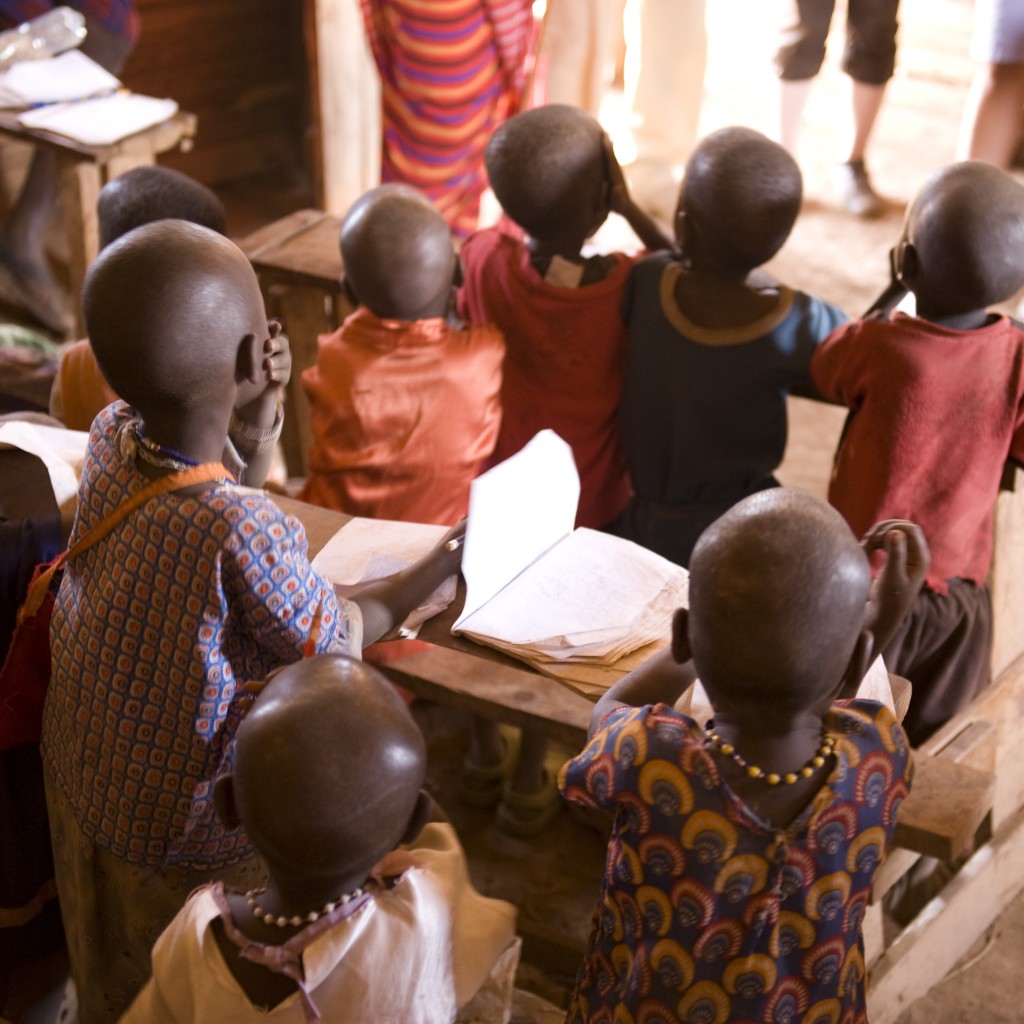 Masai children at school