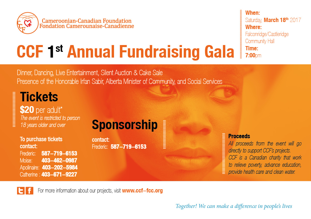 #CCFGALA2017 March 18, 2017 Cameroonian-Canadian Foundation gala night.